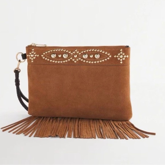 CHICOS EMBELLISHED SUEDE WRISTLET IN BROWN NWT! - Picture 2 of 5